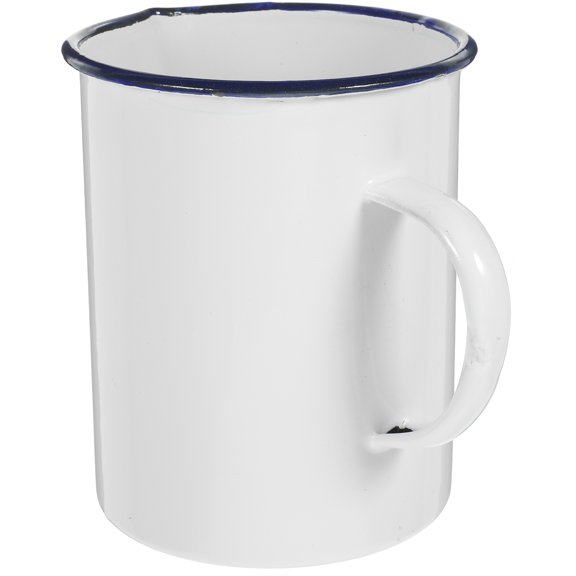 LITINKIMI White Enamel Mug Simple Cleanable Multi-Use for Home Coffee Tea