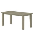 thumbnail image 1 of Outdoor Coffee Table, HDPE Patio Table - Rectangle All-Weather Slatted Tabletop for Yard, Balcony, Brown, 1 of 9