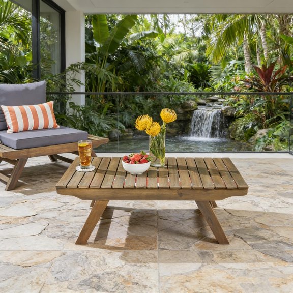 Outdoor Coffee Table Suitable As A Central Table for Patios, Decks, Poolside, and Garden Outdoor Terraces