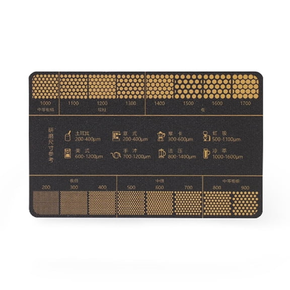 Outdoor Coffees Grinds Size Chart Travel Friendly Coffees Grinds Measurement Card for Brewing Experience