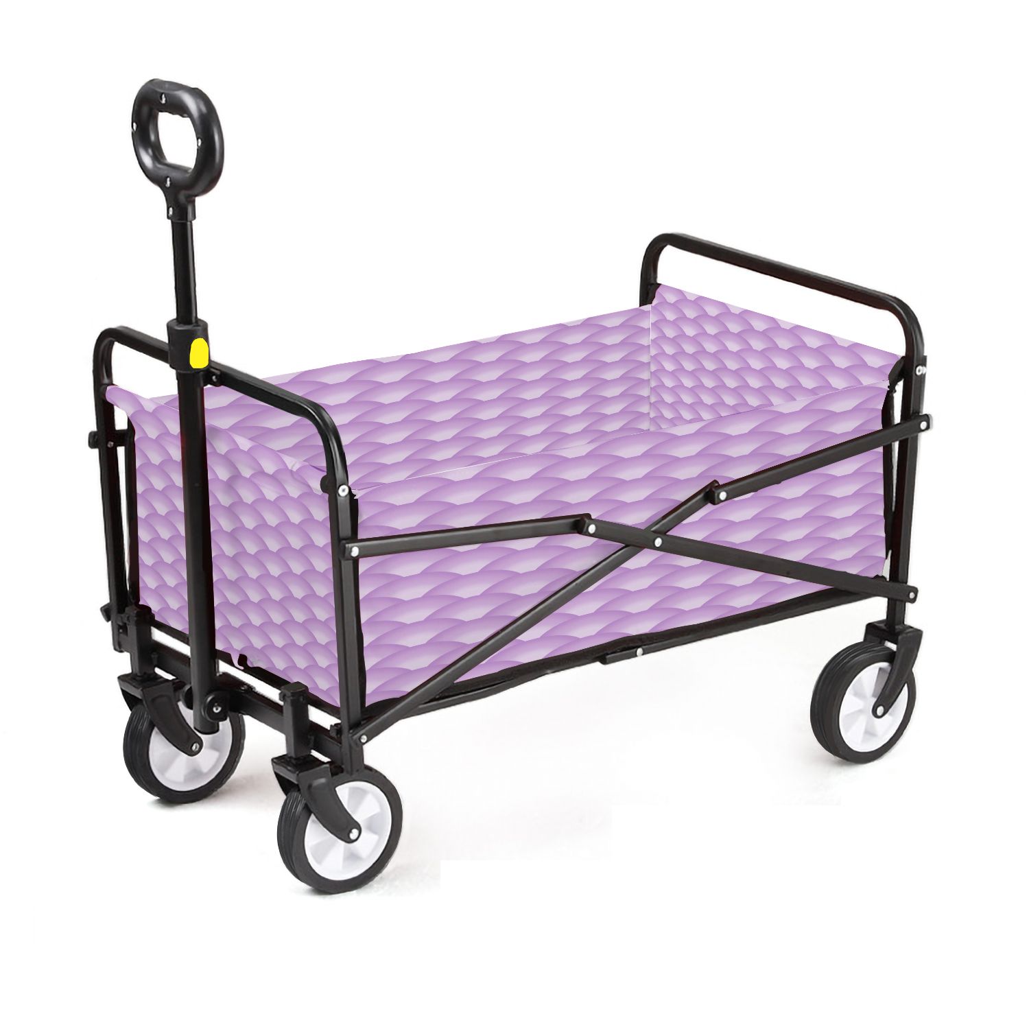 Outdoor Collapsible Wagon Illustrator Purple Seamless Fish Abstract 