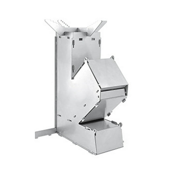 Outdoor Collapsible Wood Burning Detachable Portable Stainless Steel Rocket Camp Tent