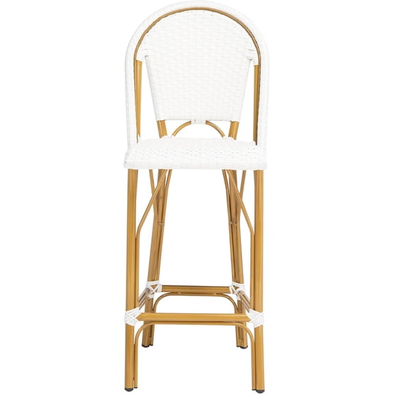 Outdoor Collection Ford White French Bistro 30 - inch Bistro Bar Stool