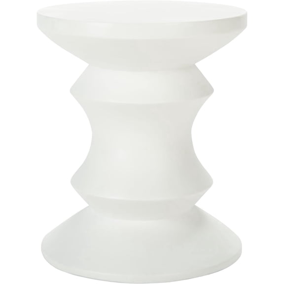Outdoor Collection Modern Ivory Concrete Accent Table (Fully Assembled)