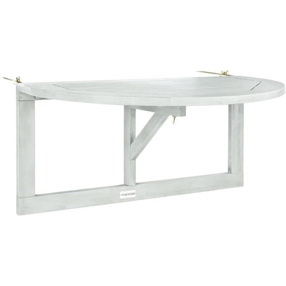 Outdoor Collection Owens Natural teak wood Balcony Hanging Half Table