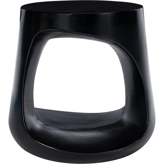 Outdoor Collection Vikki Modern Black Concrete Accent Table (Fully Assembled) VNN1040C