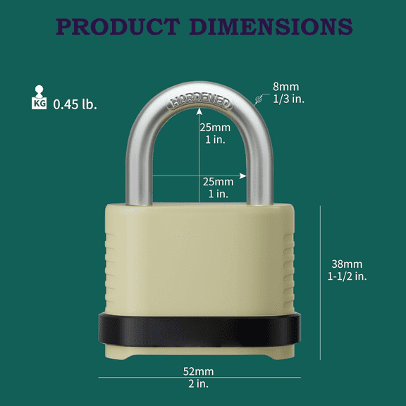 Outdoor Combination Lock, Heavy Duty Weatherproof Combination Padlock, 4 Pack Resettable Combination Lock for Locker, Shed, Garage, Gate, Fence