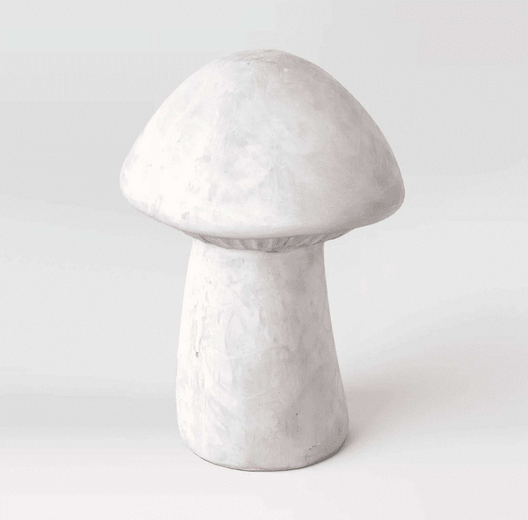 Outdoor Concrete Garden Mushroom Figurine Gray - Smith