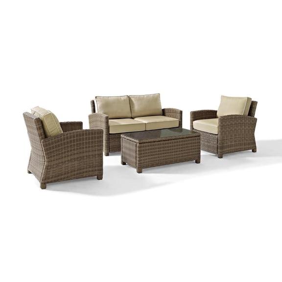 Outdoor Conversation Set - 4 Piece Patio Furniture Set - Loveseat & Chairs