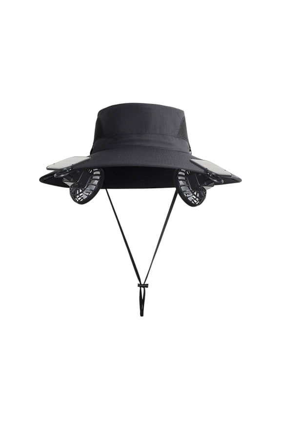 Outdoor Cooling Sun Hat with Solar Fan, Breathable Mesh, Neck and Face Cover, for Hiking, Fishing, Gardening, and Summer Activities