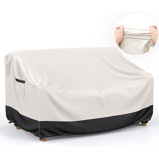 Outdoor Couch Cover Waterproof, 600D Heavy Duty 2Seater Outdoor Sofa