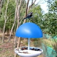 thumbnail image 1 of Outdoor Covered Bird Feeder, Mushroom Dome Feeder for Mealworms Seeds Suet, Squirrel Resistant Hanging Birdfeeder with Removable Bowl, Attracts Finches Bluebirds, Easy to Clean, 1 of 8