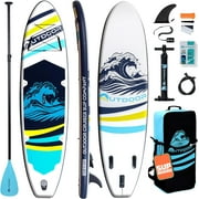 Outdoor Crusier Inflatable Stand Up Paddle Board, Ultra Portable & Lightweight, Wide Stable Non-Slip Design, Complete SUP Accessories, High-Quality Drop-Stitch 