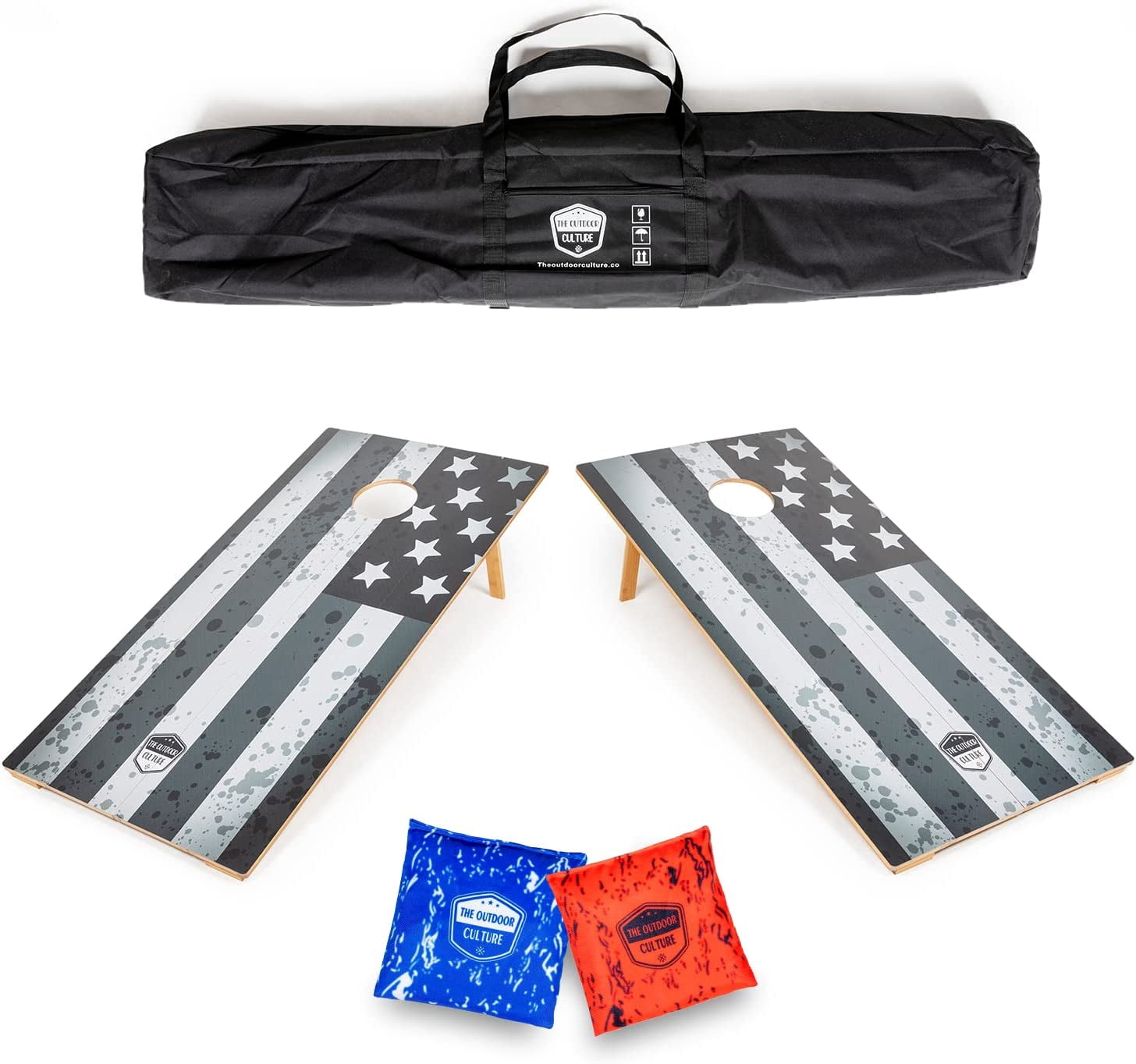 The Outdoor Culture Bean Bag Foldable Cornhole, 2 MDF boards, 8 bean bags