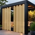 thumbnail image 1 of Outdoor Curtains,Balcony Curtains,Waterproof Outdoor Curtains for Patio Porch Pergola Cabana Light Filtering Privacy Grommet Indoor 6*4.3FT(Yellow), 1 of 6