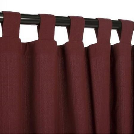 Outdoor Curtains CUR108DW 54 in. x 108 in. WeatherSmart Outdoor Curtain with Tabs - Dark Wine