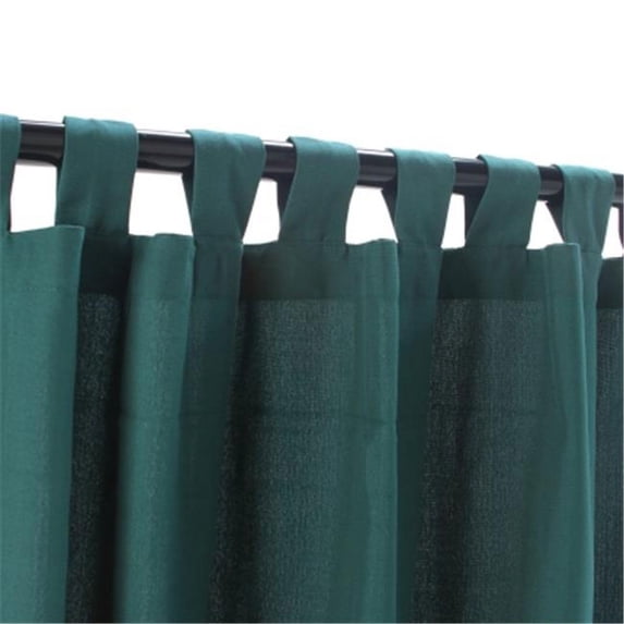 Outdoor Curtains CUR96EM 54 in. x 96 in. WeatherSmart Outdoor Curtain with Tabs - Emerald Green