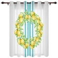 thumbnail image 1 of Outdoor Curtains Fresh Lemon Blue Stripes Living Room Kitchen Curtain Drape For Patio Garden Gazebo Yard Valance Cutains, 1 of 6