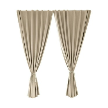 Outdoor Curtains, Furenl Waterproof & Windproof Sun Shades, Outdoor Patio Curtains – 2 Panels with Sticky Top & Back Tab Bottom, Sun Blocking & Windproof, Ideal for Gazebo/Porch Drapes