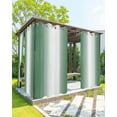 thumbnail image 1 of Outdoor Curtains for Patio Abstract Ombre Hunter Green and White Gradient Waterproof Privacy Outside Curtains with Tiebacks Grommet Top Pergola Curtains for Porch Cabana Gazebo 2 Panels, 54x95 inch, 1 of 7
