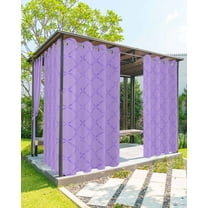Outdoor Curtains for Patio Abstract Purple Diamond Plaid Texture Waterproof Privacy Outside Curtains with 2 Tiebacks Grommet Top Pergola Curtains for Porch Cabana Gazebo 1 Panel, 54x95 inch