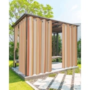 Outdoor Curtains for Patio, Burnt Orange Striped Waterproof Blackout Outside Curtain for Porch/Pergola/Gazebo, Farmhouse Orange Ombre Stripes Thermal Insulated Drapes, 2 Panels, 54 x 108 Inch