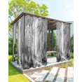 Outdoor Curtains for Patio Gray Forest Branch Oil Painting Waterproof