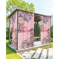 thumbnail image 1 of Outdoor Curtains for Patio, Happy Mother's Day Waterproof Blackout Outside Curtain for Porch/Pergola/Gazebo, Pink Love Heart Purple Spring Floral Thermal Insulated Drapes, 1 Panel, 54 x 84 Inch, 1 of 8