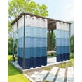 thumbnail image 1 of Outdoor Curtains for Patio Navy Blue Striped Gradient Rustic Wood Board Waterproof Privacy Outside Curtains with 2 Tiebacks Grommet Top Pergola Curtains for Porch Cabana Gazebo 1 Panel, 54x108 inch, 1 of 7
