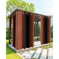 thumbnail image 1 of Outdoor Curtains for Patio Ombre Abstract Gradient Black Red Orange Waterproof Privacy Outside Curtains with 2 Tiebacks Grommet Top Pergola Curtains for Porch Cabana Gazebo 1 Panel, 54x84 inch, 1 of 7