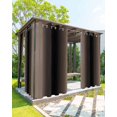 thumbnail image 1 of Outdoor Curtains for Patio Ombre Abstract Gradient Brown Black Waterproof Privacy Outside Curtains with Tiebacks Grommet Top Pergola Curtains for Porch Cabana Gazebo 2 Panels, 54x108 inch, 1 of 7
