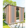 thumbnail image 1 of Outdoor Curtains for Patio Ombre Abstract Gradient Coral Pink and Gray Waterproof Privacy Outside Curtains with Tiebacks Grommet Top Pergola Curtains for Porch Cabana Gazebo 2 Panels, 54x95 inch, 1 of 7