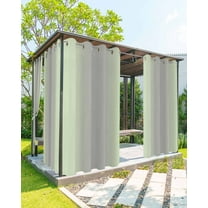 Outdoor Curtains for Patio Ombre Abstract Gradient Light Green and Gray Waterproof Privacy Outside Curtains with 2 Tiebacks Grommet Top Pergola Curtains for Porch Cabana Gazebo 1 Panel, 54x108 inch
