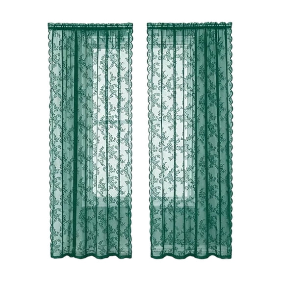 Outdoor Curtains for Patio, Porch, Balcony, Pergola, Lace Voile Mesh Sheer Privacy Bug Screen, 1 Panel Semi-Transparent Light Filtering, Grommet and Rod Pocket Top, 59x79 Inches