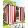 thumbnail image 1 of Outdoor Curtains for Patio Red and White Striped Geometric Waterproof Privacy Outside Curtains with 2 Tiebacks Grommet Top Pergola Curtains for Porch Cabana Gazebo 1 Panel, 54x108 inch, 1 of 7