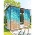 thumbnail image 1 of Outdoor Curtains for Patio Turquoise Gradient Seaside Ocean Wave Ombre Waterproof Privacy Outside Curtains with Tiebacks Grommet Top Pergola Curtains for Porch Cabana Gazebo 2 Panels, 54x95 inch, 1 of 7