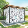 thumbnail image 1 of Outdoor Curtains for Patio Waterproof, Aqua Grey Botanical Outdoor Privacy Panels Grommet, Watercolor Spring Floral Summer Leaf Blackout Outside Curtains for Porch/Cabana 54"x108", 1 Panel, 1 of 8