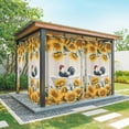thumbnail image 1 of Outdoor Curtains for Patio Waterproof, Bathing Roosters Outdoor Privacy Panels Grommet, Farmhouse Sunflower Vintage Burlap Blackout Outside Curtains for Porch/Cabana/Pergola/Gazebo 54"x108", 1 Panel, 1 of 8