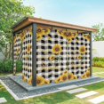 thumbnail image 1 of Outdoor Curtains for Patio Waterproof Bee Sunflowers Indoor/Outdoor Curtain Tiebacks Black Buffalo Plaid You Are My Sunshine Privacy Sun Block Grommet Drapes for Pergolas Gazebo 2 Panel 54x108 Inch, 1 of 9