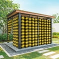thumbnail image 1 of Outdoor Curtains for Patio Waterproof, Black Yellow Plaid Windproof Pravicy Outside Porch Blackout Curtain, Retro Country Buffalo Check Gingham Sun Blocking Grommets Curtains for Cabana 54"x108", 1 of 9