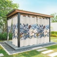thumbnail image 1 of Outdoor Curtains for Patio Waterproof, Blue Christmas Poinsettia Outdoor Privacy Panels Grommet, Xmas Botanical Balls Snowflake Rustic Blackout Outside Curtains for Porch/Cabana 54"x108", 2 Panels, 1 of 8