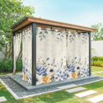 thumbnail image 1 of Outdoor Curtains for Patio Waterproof Blue Flowers Indoor/Outdoor Curtain Tiebacks Eucalyptus Leaf Floral Berry Branch Privacy Sun Block Grommet Drapes for Pergolas Gazebo Porch 2 Panel 54x108 Inch, 1 of 9