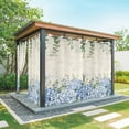 thumbnail image 1 of Outdoor Curtains for Patio Waterproof Blue Hydrangea Indoor/Outdoor Curtain Tiebacks Green Eucalyptus Leaves Vintage Privacy Sun Block Grommet Drapes for Pergolas Gazebo Porch 2 Panel 54x108 Inch, 1 of 9