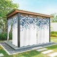 thumbnail image 1 of Outdoor Curtains for Patio Waterproof, Blue Leaves Outdoor Privacy Panels Grommet, Summer Botanical Blackout Outside Curtains for Porch/Cabana/Pergola/Gazebo 54"x108", 1 Panel, 1 of 8