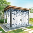 thumbnail image 1 of Outdoor Curtains for Patio Waterproof, Blue Spring Botanical Outdoor Privacy Panels Grommet, Weeping Eucalyptus Butterfly Blackout Outside Curtains for Porch/Cabana/Pergola/Gazebo 54"x108", 2 Panels, 1 of 8