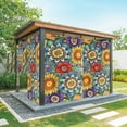 thumbnail image 1 of Outdoor Curtains for Patio Waterproof, Boho Colorful Floral Outdoor Privacy Panels Grommet, Spring Flower Botanical Sunflowers Plant Blackout Outside Curtains for Porch/Cabana 54"x108", 2 Panels, 1 of 8