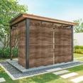 thumbnail image 1 of Outdoor Curtains for Patio Waterproof, Brown Wood Grain Outdoor Privacy Panels Grommet, Retro Farmhouse Wooden Plank Blackout Outside Curtains for Porch/Cabana/Pergola/Gazebo 54"x84", 1 Panel, 1 of 8