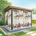 thumbnail image 1 of Outdoor Curtains for Patio Waterproof, Christmas Outdoor Privacy Panels Grommet, Xmas Snowman Truck Snowflake Tree Balls Rustic Blackout Outside Curtains for Porch/Cabana 54"x108", 2 Panels, 1 of 8