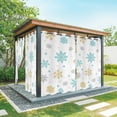 thumbnail image 1 of Outdoor Curtains for Patio Waterproof, Christmas Snowflakes Outdoor Privacy Panels Grommet, Winter Xmas Snow Yellow Teal Blue Blackout Outside Curtains for Porch/Cabana 54"x95", 2 Panels, 1 of 8