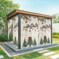 thumbnail image 1 of Outdoor Curtains for Patio Waterproof, Christmas Tree Outdoor Privacy Panels Grommet, Country Winter Ball Berry Gold Snowflakes Blackout Outside Curtains for Porch/Cabana 54"x95", 1 Panel, 1 of 8